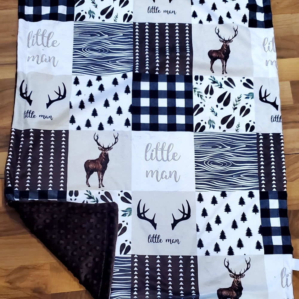 28x 34" infant size minky blanket